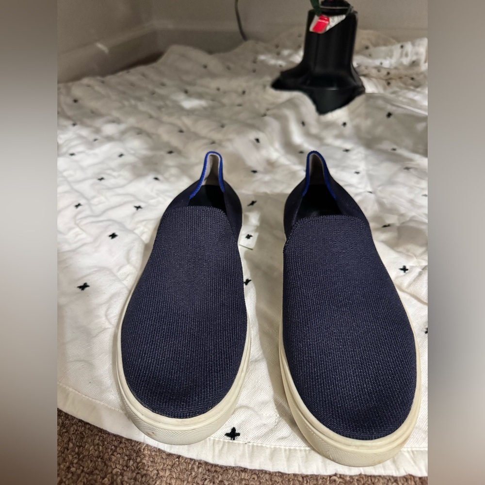 Rothy's The Original Slip On Sneaker in navy blue - Picture 3 of 7